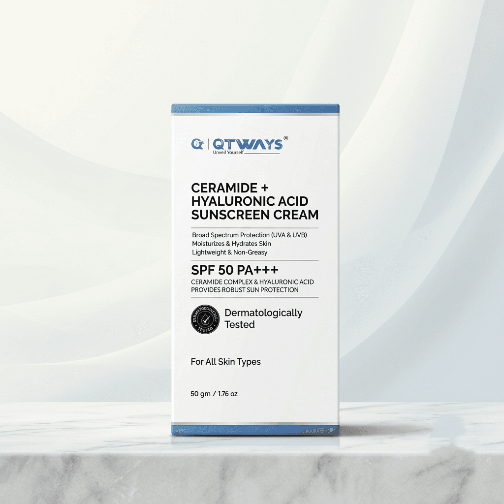 QTWAYS® – Ceramide + Hyaluronic Acid Sunscreen Cream